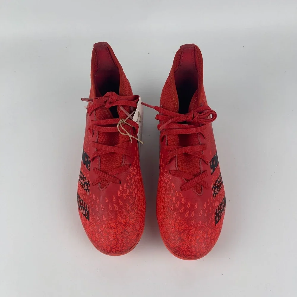 Adidas Predator Edge 4 FXG Soccer Cleats kids 5‎ Red Black Lace Up GW0970